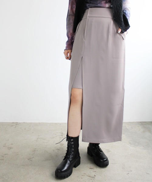 GeeRA スカート ポケット付スリットタイトスカート : ZOZOTOWN