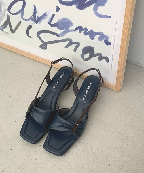 ☆新品 SHOE&SEWN ROMA バックストラップサンダル 牛革 黒 38 ☆新品