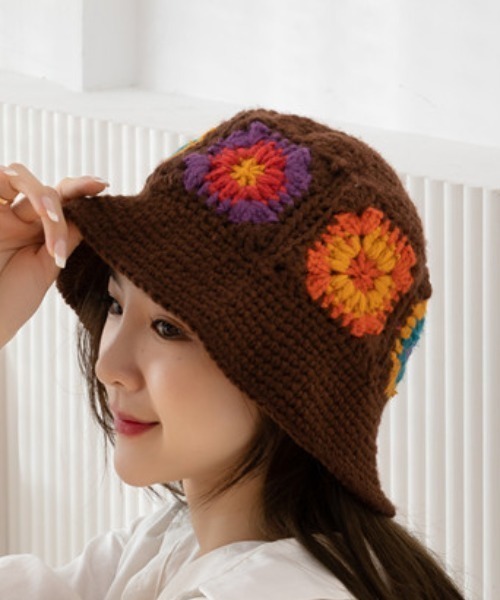 帽子 ハット レディース クロシェ編みバケットハット : ZOZOTOWN Yahoo