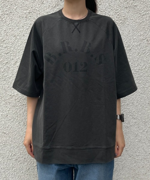 BROKEN BASE tシャツ ヴィンテージ加工ステンシルロゴスウェット