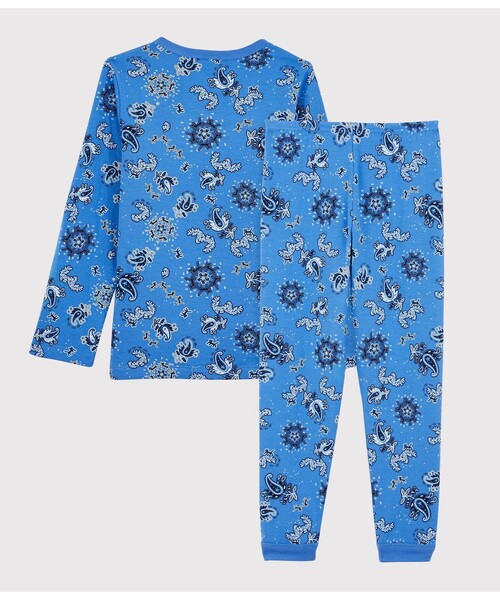 PETIT BATEAU パジャマ プリント長袖パジャマ キッズ 子供