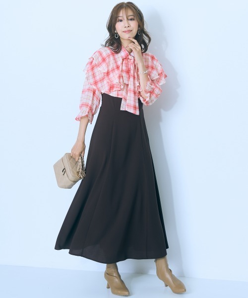 marun ワンピース 「大きいサイズ」 ハートドット柄ブラウス