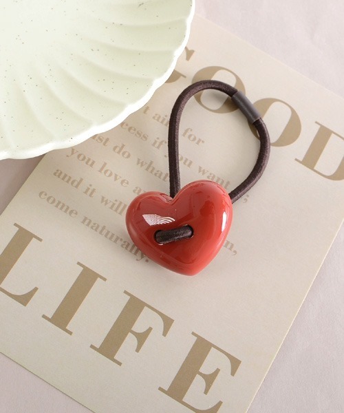 VIBGYOR Women ヘアゴム 「resonance」ぷっくりハート ヘアゴム「8色