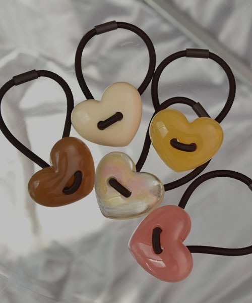 VIBGYOR Women ヘアゴム 「resonance」ぷっくりハート ヘアゴム「8色