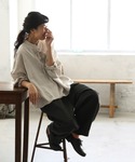 ブラウス シャツ たなびく編み上げブラウス レ...の詳細画像3
