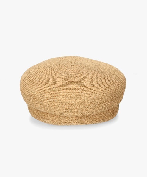 Chapeau d' O ロゴ付 麦わら帽子　キャスケット Chapeau d' O 帽子 キャスケット Lame Silk Braid Marine Cas
