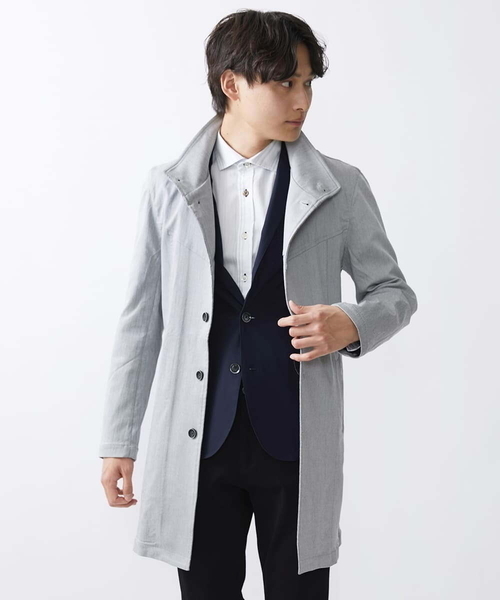 MK MICHEL KLEIN HOMME コート ジャケット ストレッチスタンドコート