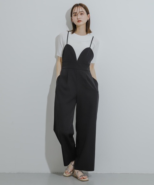 girls society ハートサロペット The Girls Society ハート柄オーバーオール レディース