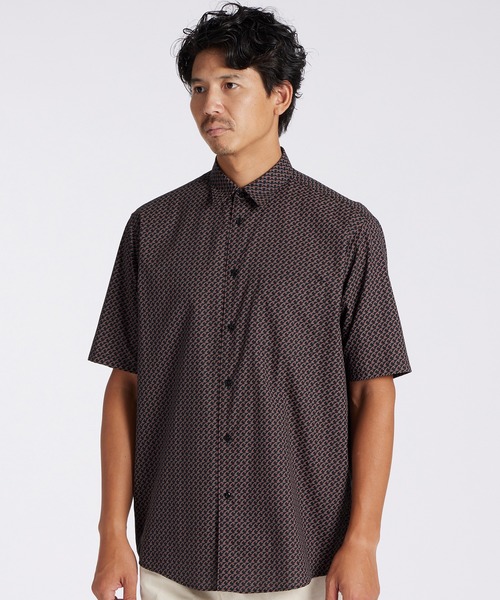 シャツ GEOMETRIC PRINT S S SHIRT「ジオメトリックプリント半袖シャツ 