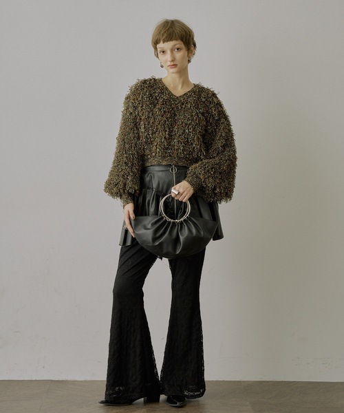 VIOLETTA（ヴィオレッタ） パンツ レースフレアパンツ レディース