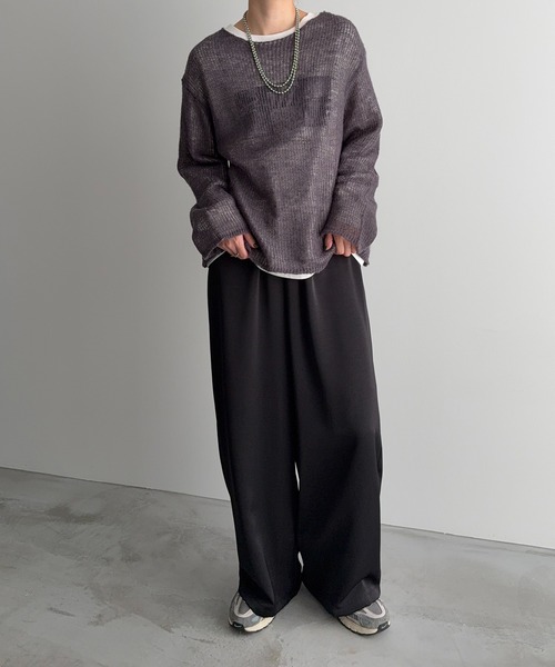 meilmada ニット セーター ソフトシアールーズニット レディース