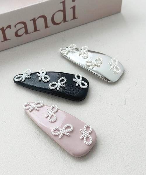 apres jour ヘアピン 「apres jour×ARIAZ」ミニパールリボンヘアピン