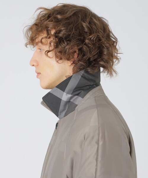BLACK LABEL CRESTBRIDGE /ステンカラーコート sizeL シャドーチェックパデッドステンカラーコート（ブルゾン