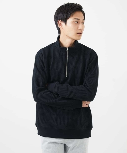 MK MICHEL KLEIN HOMME tシャツ ハーフジッププルオーバー/イントレ