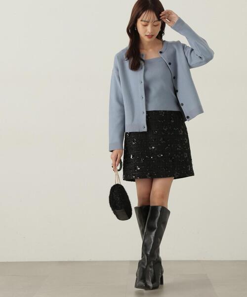 BRIEFING　ミニスカート PROPORTION BODY DRESSING スカート ビジューツイードミニ