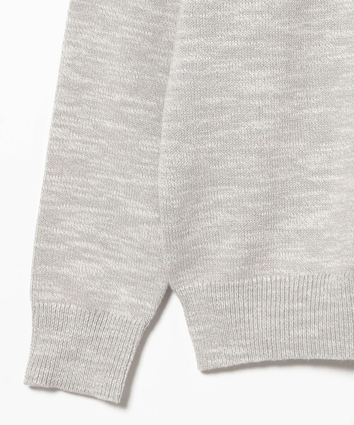 Left★MEN'S ウールニットクルーネックBEAM_2色 BEAMS セーター ニット 9ゲージ カラースラブ クルーネック
