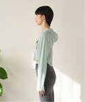 tシャツ 切替コンパクトパーカ「韓国ファッショ...の詳細画像5