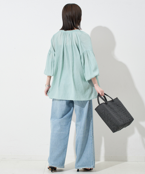 スローブイエナ　PEボイルボリュームブラウス SLOBE IENA｜PEボイルボリュームブラウス | Rakuten Fashion