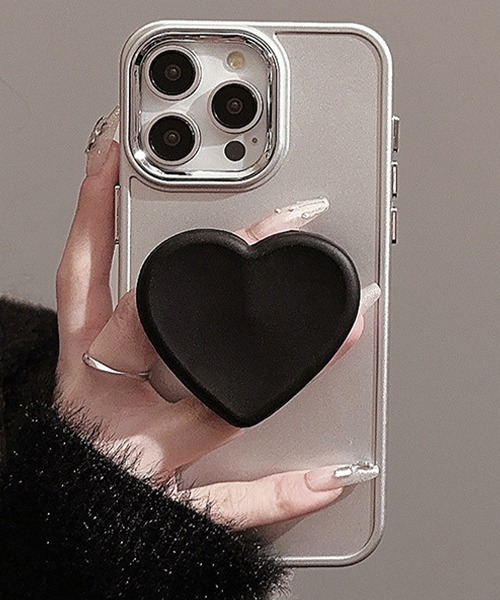 c.u.l スマホケース ハートグリップ付き iPhoneカバー アイフォン