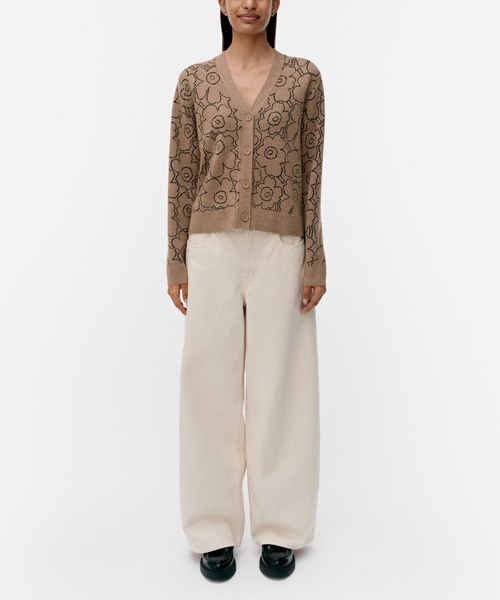 美品　marimekko　カシミア　カーディガン　S marimekko】Eilinen Piirto Unikko ニット カーディガン