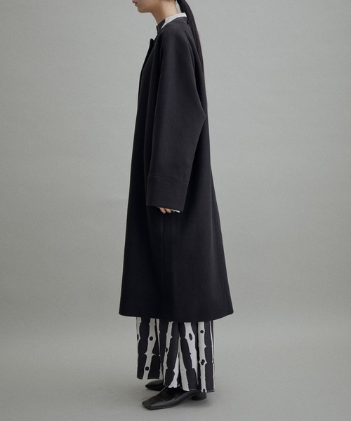 ADAM ET ROPE'」 ノーカラーコート FREE グレー レディース