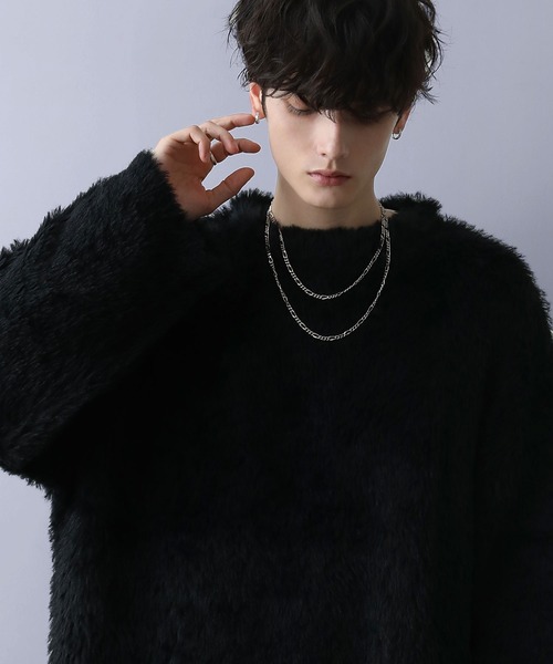 「LILL」 長袖ニット M ブラック メンズ_画像2