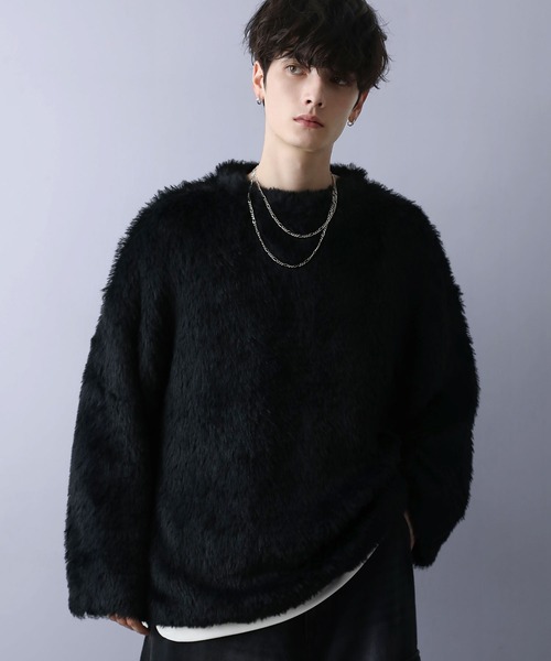 「LILL」 長袖ニット M ブラック メンズ_画像4