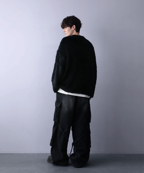 「LILL」 長袖ニット M ブラック メンズ_画像8