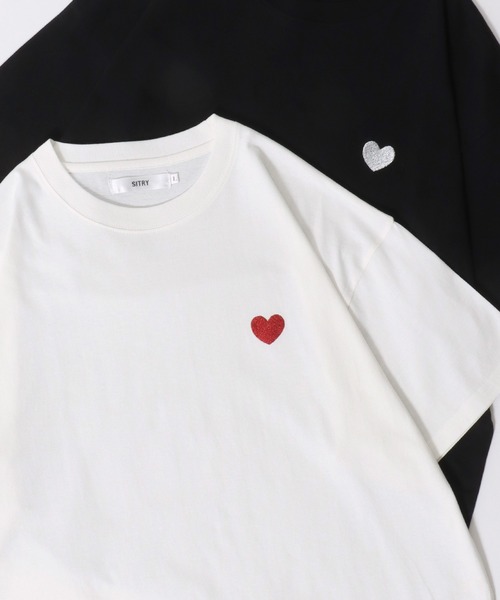 SITRY（シトリー） tシャツ 半袖 SITRY Heart Embroidery T-Shirt/別注