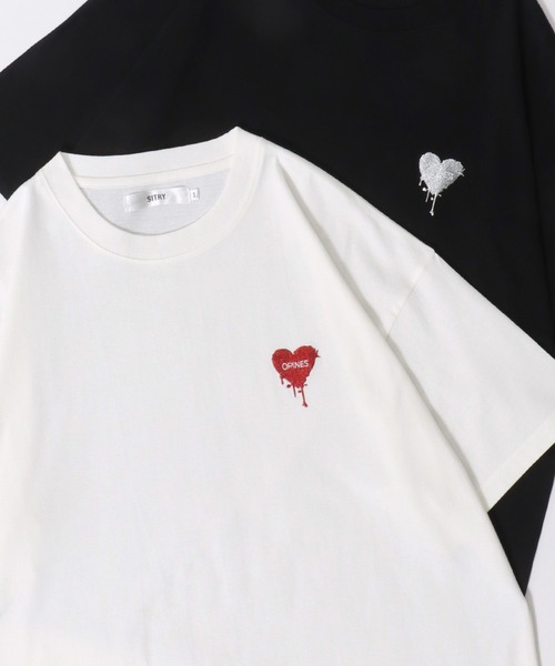 SITRY（シトリー） tシャツ SITRY Heart Embroidery T-Shirt/別注