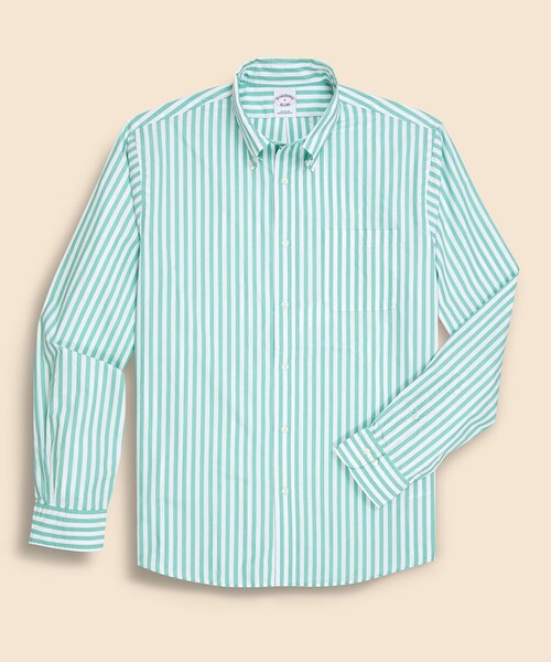 Brooks Brothers 長袖シャツ 15½ 赤・青・緑ストライプ BROOKS BROTHERS（ブルックスブラザーズ） シャツ コットンポプリン