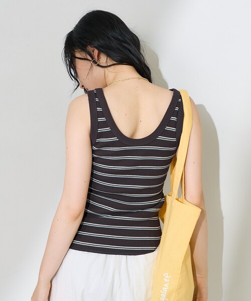 タンクトップ ノースリーブ ワッフル2WAYタンクトップ/ヘンリーネックタンクトップ レディース | FREAK'S STORE | 14