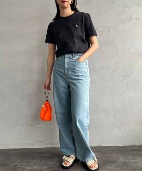 tシャツ 「 /カルバンクライン」 アーカイブ ワンポイントロゴ刺繍Tシャツ レディース メンズ Calvin Klein/カルバンクライン] アーカイブ ワンポイントロゴ