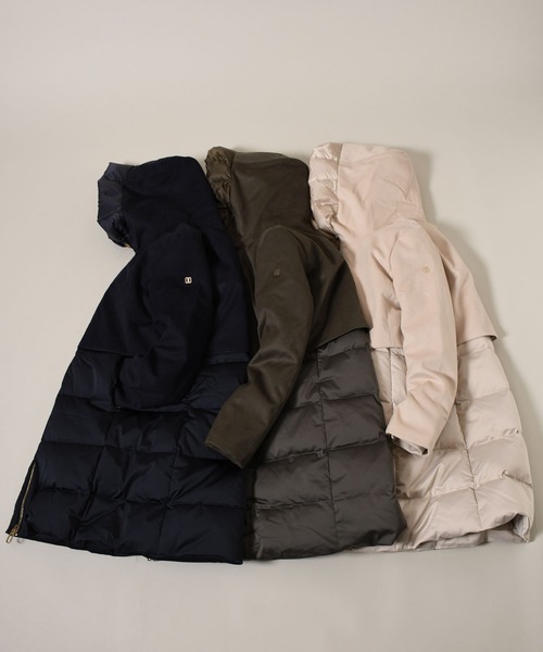 DUNO（デュノ） ダウンコート 42 オリーブ レディース : ZOZOTOWN