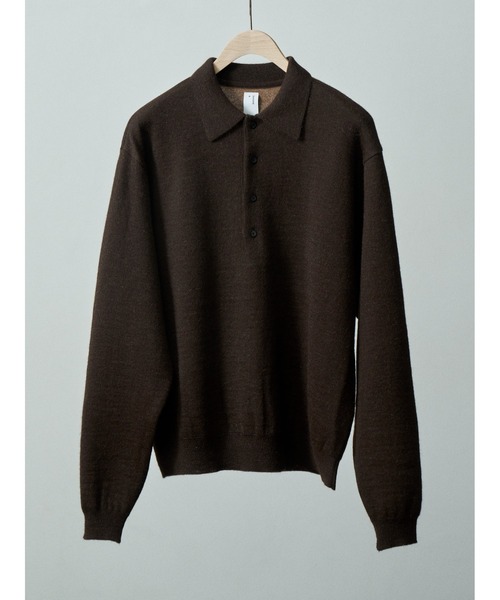 シャツ benine 9 Alpaca Bonded Knit Polo Shirt (BN0225-303) メンズ
