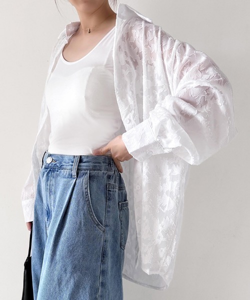 ブラウス シャツ 花柄シアーシャツ レディース ブラウス シャツ 花柄シアーシャツ レディース : ZOZOTOWN Yahoo