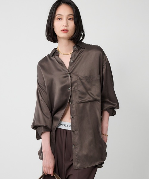 シルクブラウス Amazon.co.jp: SHYPYG 夏のシルクブラウス女性Vネックサテン