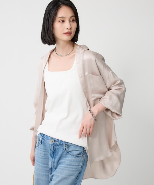 ブラウス シャツ ウォッシャブルシルクレーヨンシャツ レディース BABYLONE ブラウス シャツ ウォッシャブルシルクレーヨンシャツ