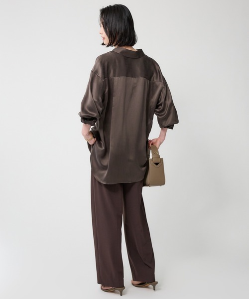 ブラウス シャツ ウォッシャブルシルクレーヨンシャツ レディース BABYLONE ブラウス シャツ ウォッシャブルシルクレーヨンシャツ