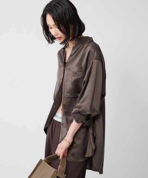 ブラウス シャツ ウォッシャブルシルクレーヨンシャツ レディース BABYLONE ブラウス シャツ ウォッシャブルシルクレーヨンシャツ