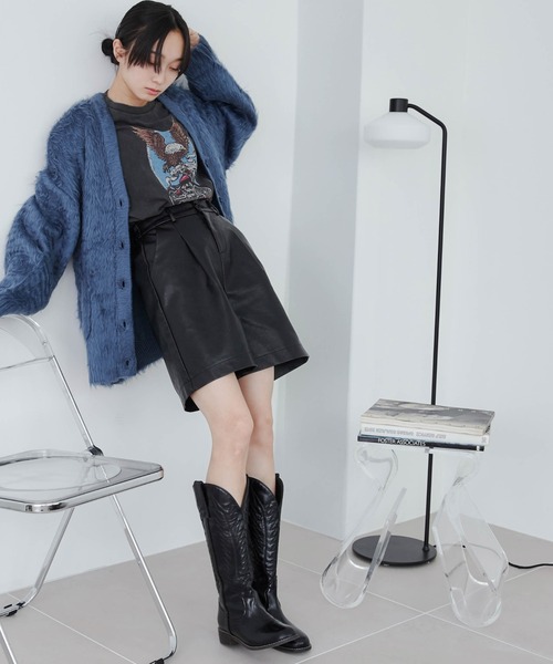 「WEGO」 ニットカーディガン FREE ブラック レディース_画像4