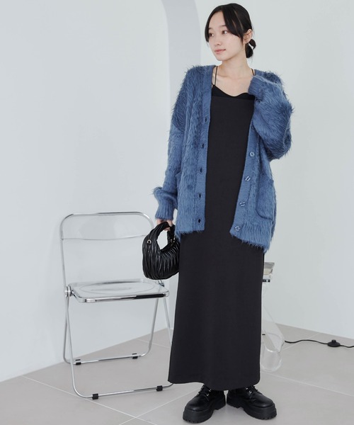 「WEGO」 ニットカーディガン FREE ブラック レディース_画像5