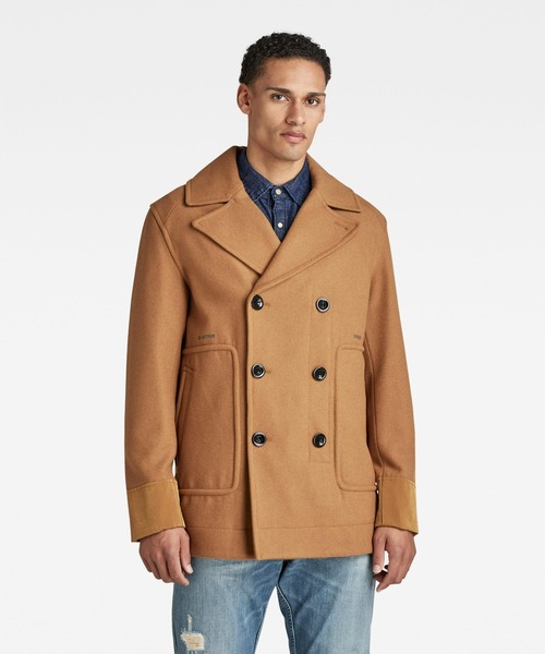 G-STAR RAW 「G-STAR」 ピーコート MEDIUM ブラウン系その他 メンズ