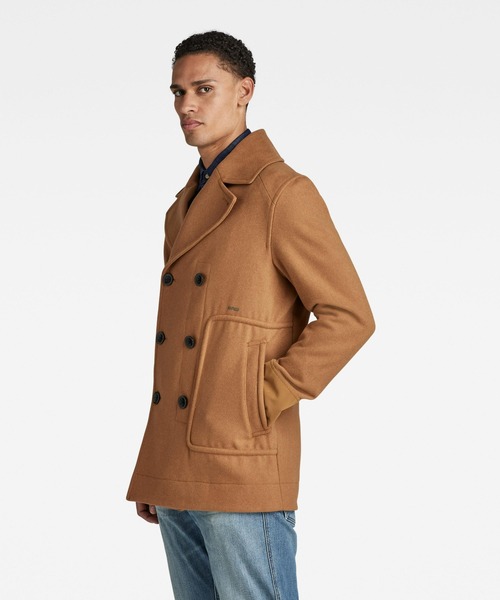 G-STAR RAW 「G-STAR」 ピーコート MEDIUM ブラウン系その他 メンズ