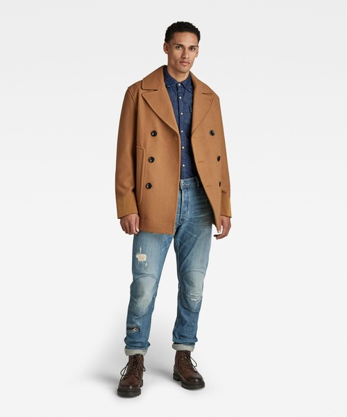G-STAR RAW 「G-STAR」 ピーコート MEDIUM ブラウン系その他 メンズ
