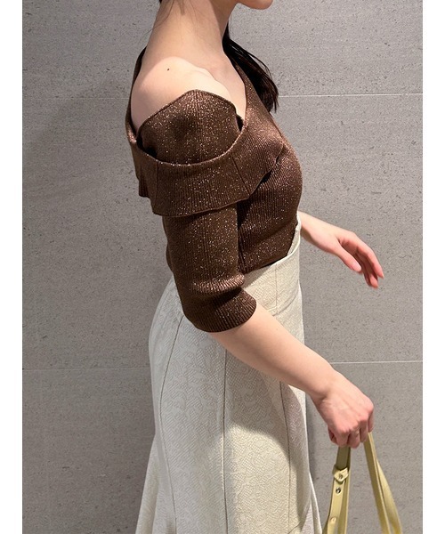 新作新品タグ付き　スナイデル♡Sustainableアシメリブニットプルオーバー Sustainableアシメリブニットプルオーバー(ニット)｜トップス
