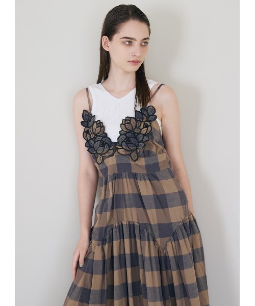 【Jun】COEL ワンピース COEL Online Storeデニム切替ドッキングワンピース(36 ブルー
