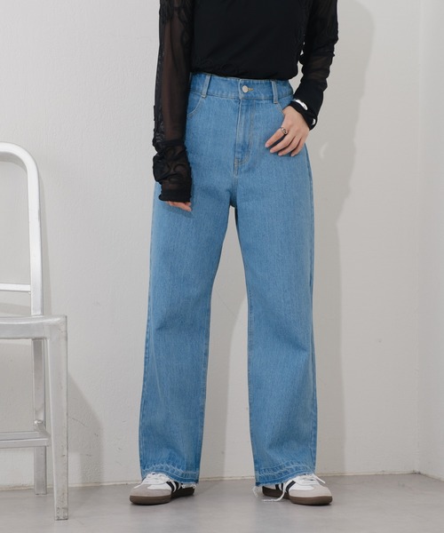 Kastane 「Kastane」 ダメージ加工デニムパンツ 0 ライトブルー