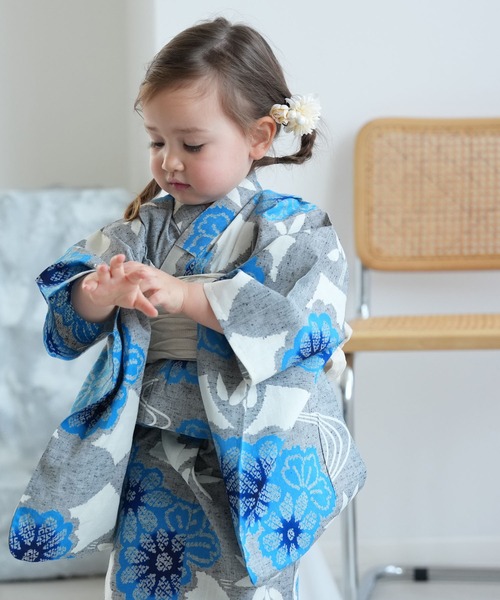 utatane日本製　子供浴衣3点セット utatane 浴衣 キッズ浴衣3点セット 女の子 utatane×注染工房