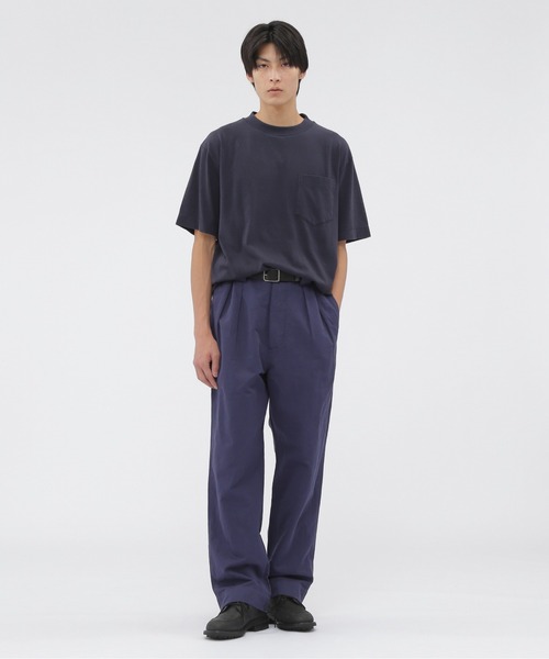 MHL スラックス M MHL. パンツ LIGHTWEIGHT COTTON LINEN TWILL TROUSERS メンズ
